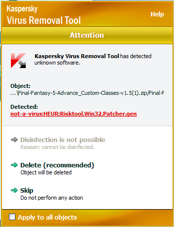 Kaspersky screenshot